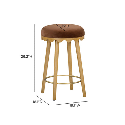 Oodle Performance Vegan Mohair Bar and Counter Stool - TOV-D54970