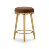 Oodle Performance Vegan Mohair Bar and Counter Stool - Bronze / Natural Ash / Counter Height