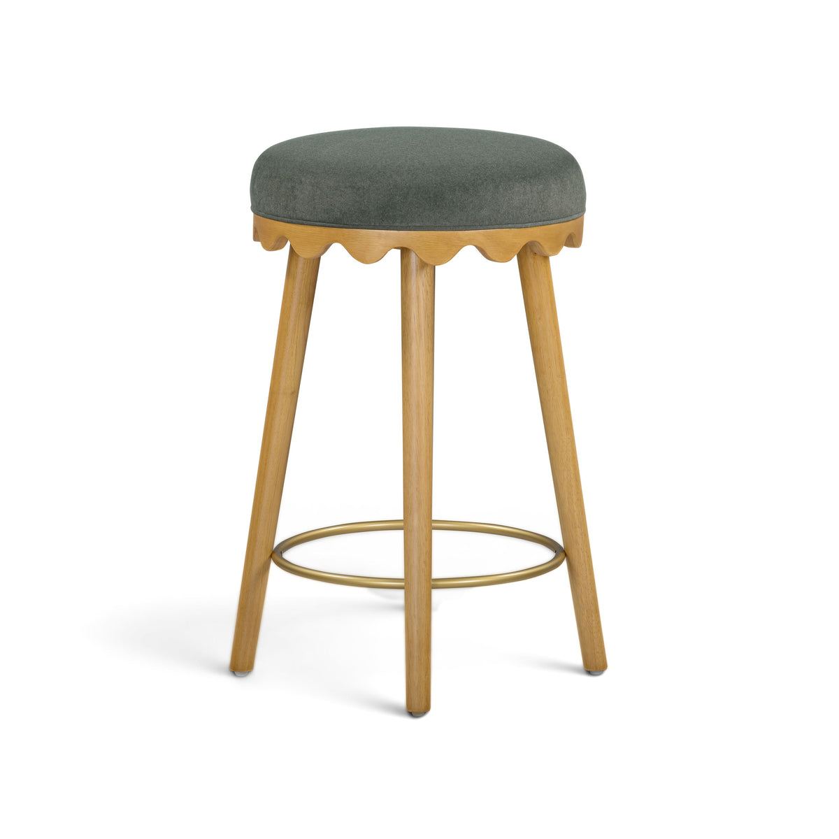 Oodle Performance Vegan Mohair Bar and Counter Stool - TOV-D54971