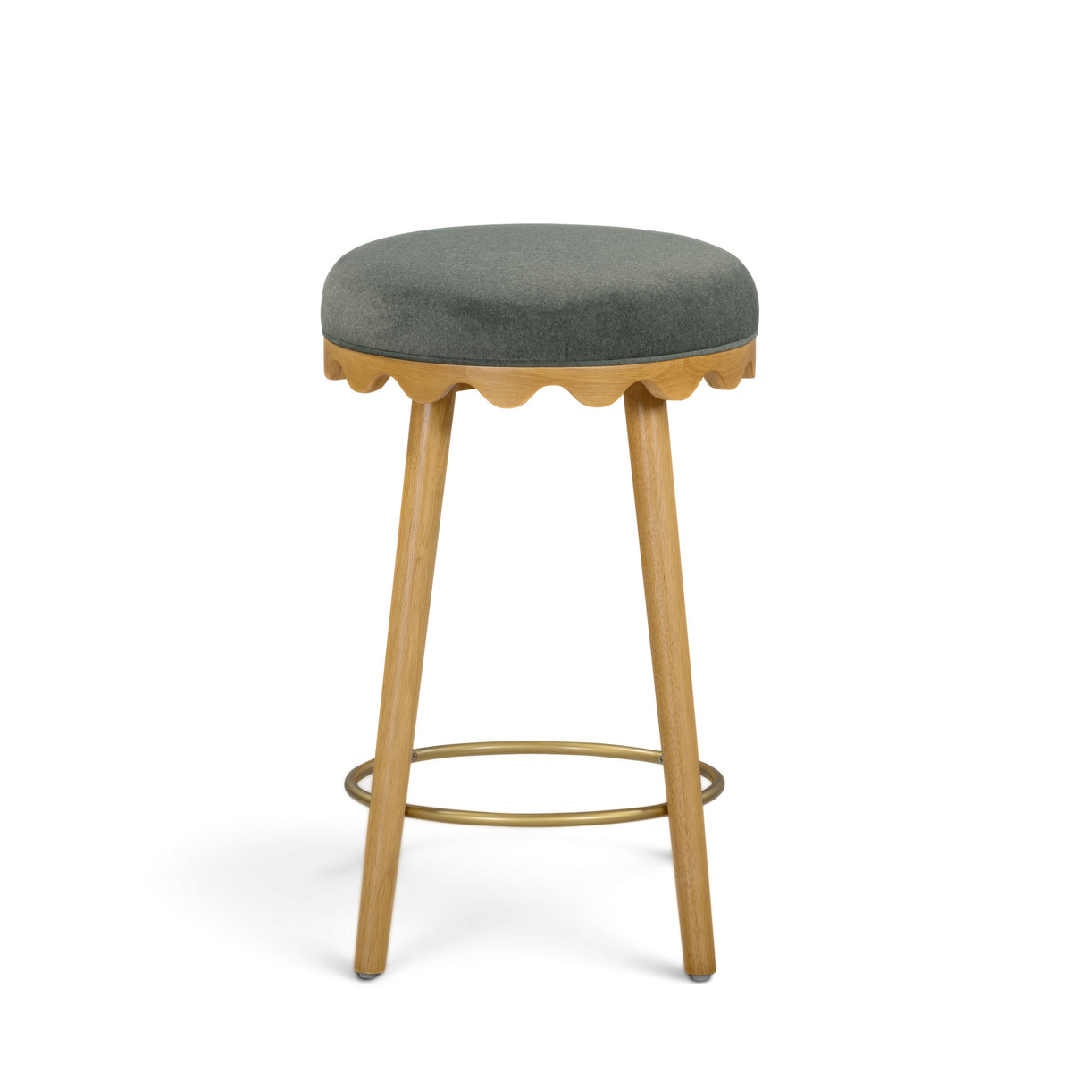 Oodle Performance Vegan Mohair Bar and Counter Stool - TOV-D54971