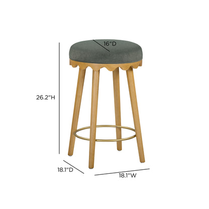 Oodle Performance Vegan Mohair Bar and Counter Stool - TOV-D54971