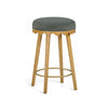 Oodle Performance Vegan Mohair Bar and Counter Stool - Green / Natural Ash / Counter Height