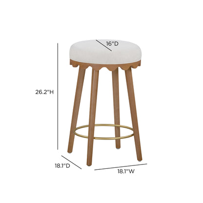 Oodle Performance Vegan Mohair Bar and Counter Stool - TOV-D54972