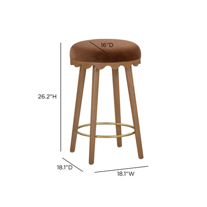 Oodle Performance Vegan Mohair Bar and Counter Stool - TOV-D54973