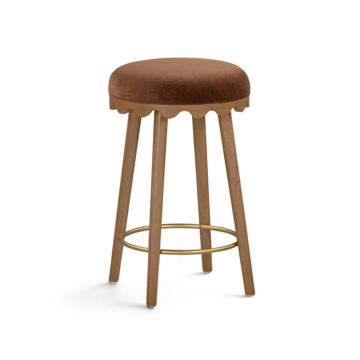 Oodle Performance Vegan Mohair Bar and Counter Stool - TOV-D54973