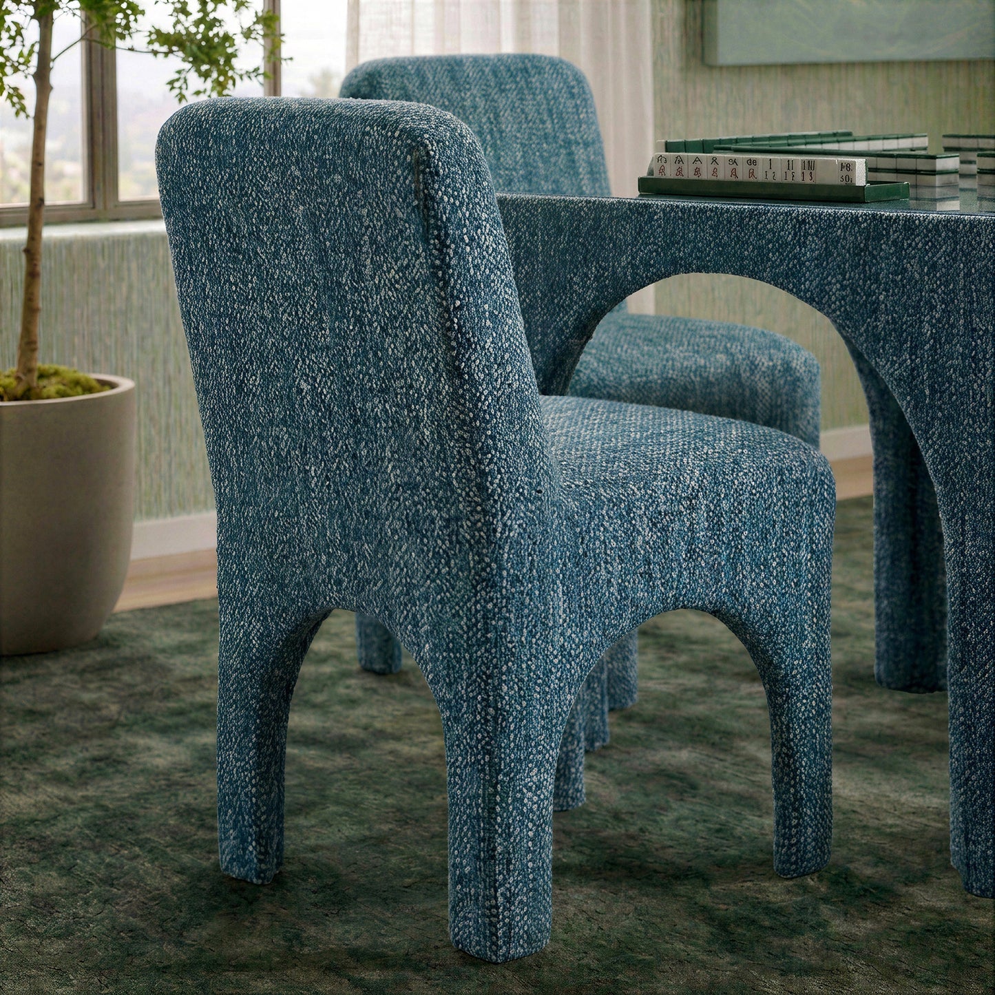 Tomlin Performance Chenille Dining Chair - TOV-D55115