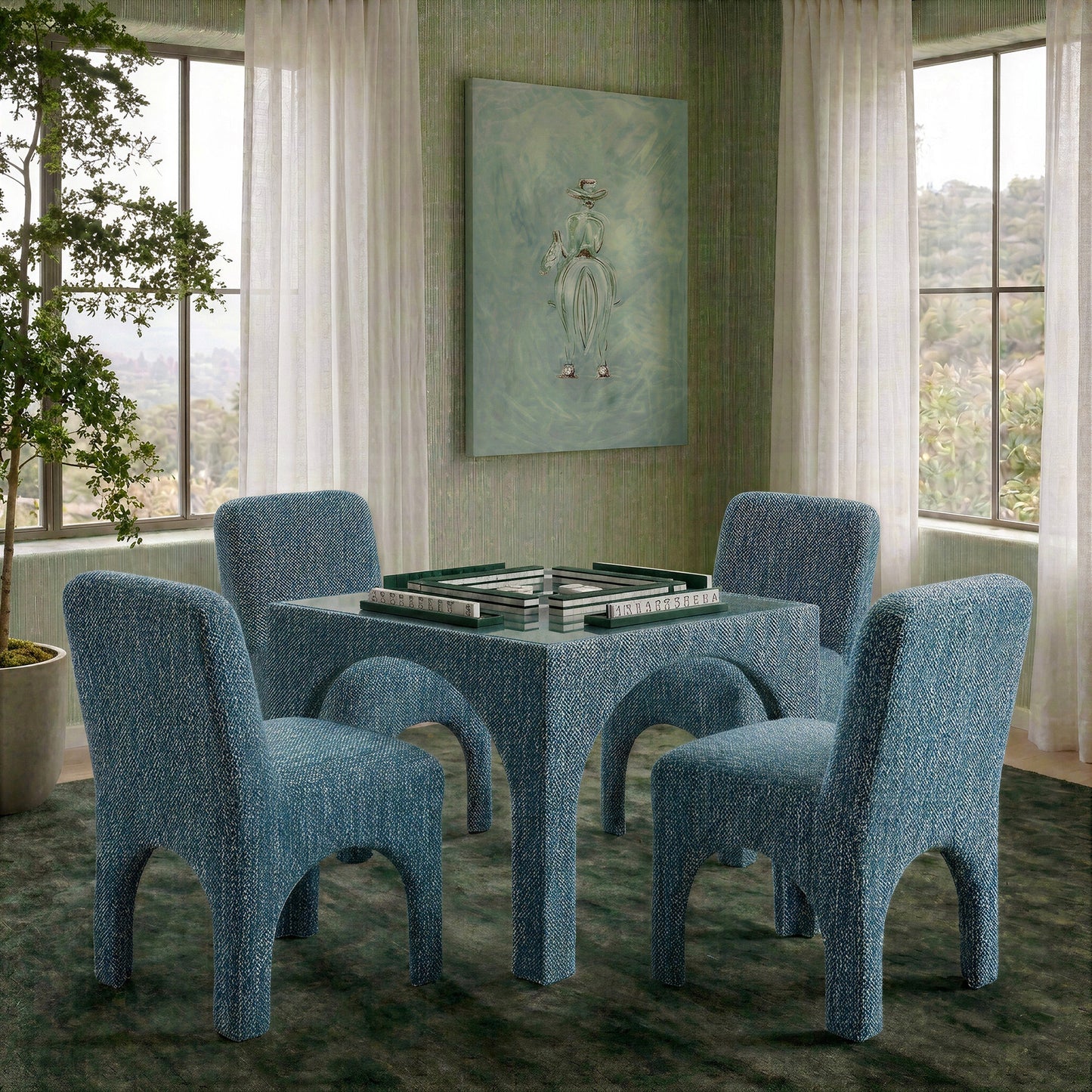Tomlin Performance Chenille Dining Chair - TOV-D55115