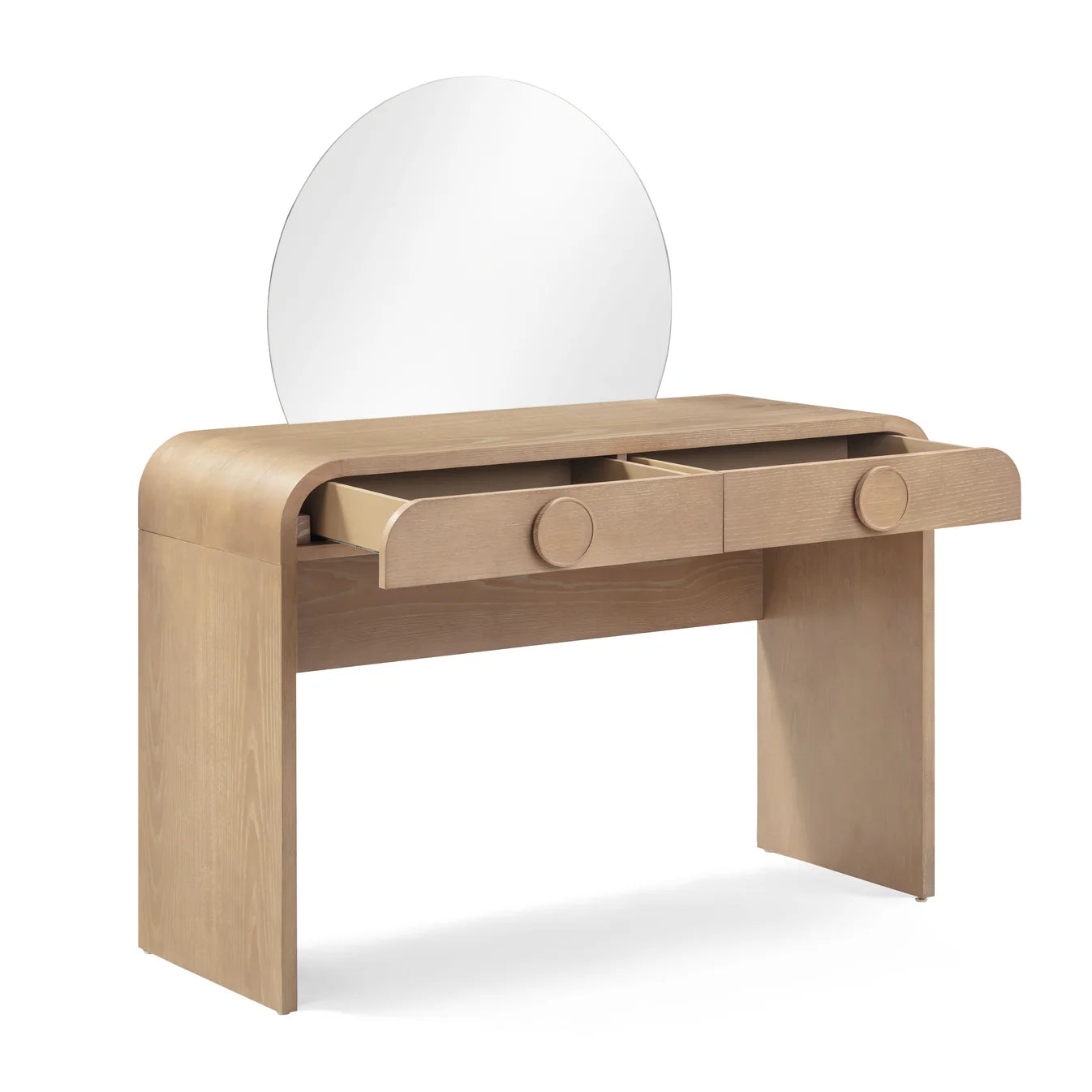 Moonrise 2-Drawer Vanity Desk with Mirror