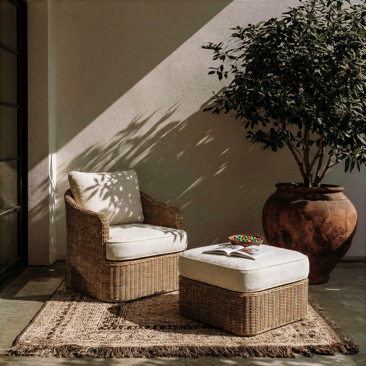 Axel Boucle Outdoor Accent Chair - TOV-O54921