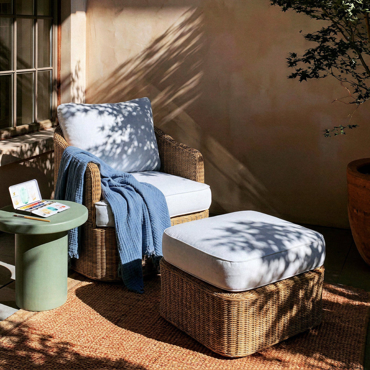 Axel Boucle Outdoor Accent Chair - TOV-O54924