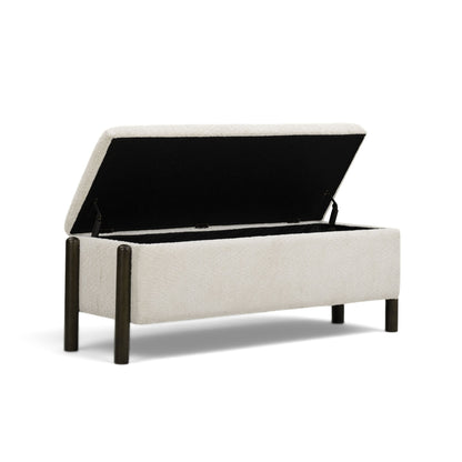 Abby Nubby Fabric Storage Bench - TOV-OC55020