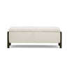 Abby Nubby Fabric Storage Bench - Cream