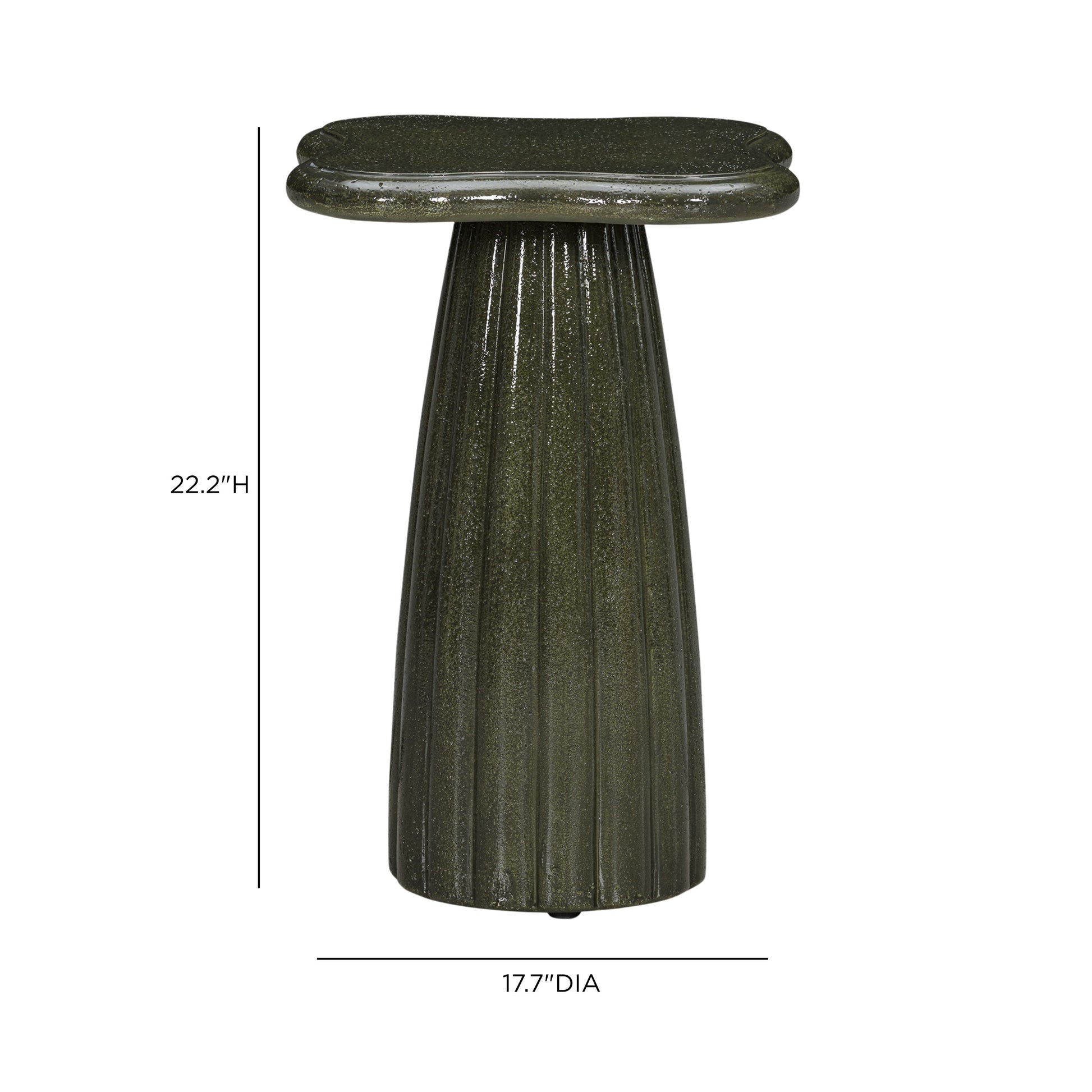 Addison Green Concrete Indoor/Outdoor Side Table - TOV-OC55057