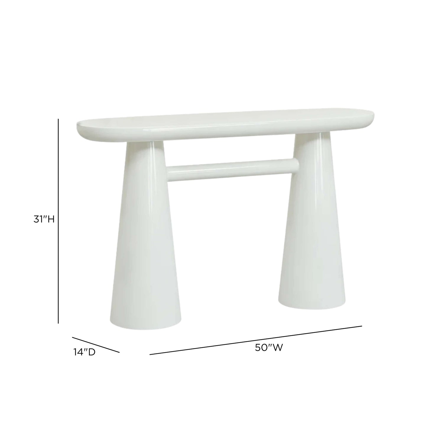 Baila Glossy Lacquer Console Table - TOV-OC69419