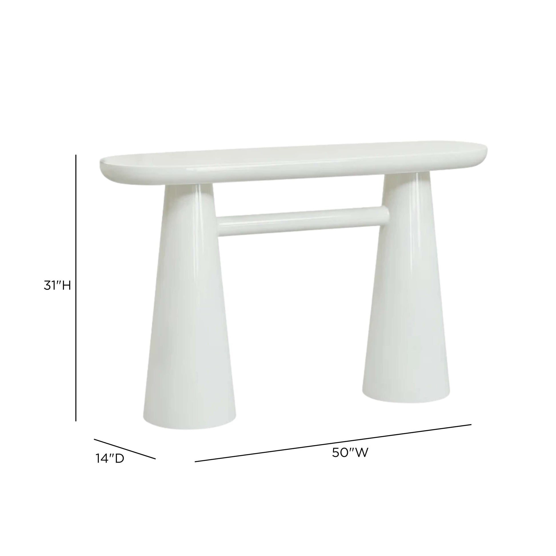Baila Glossy Lacquer Console Table - TOV-OC69419