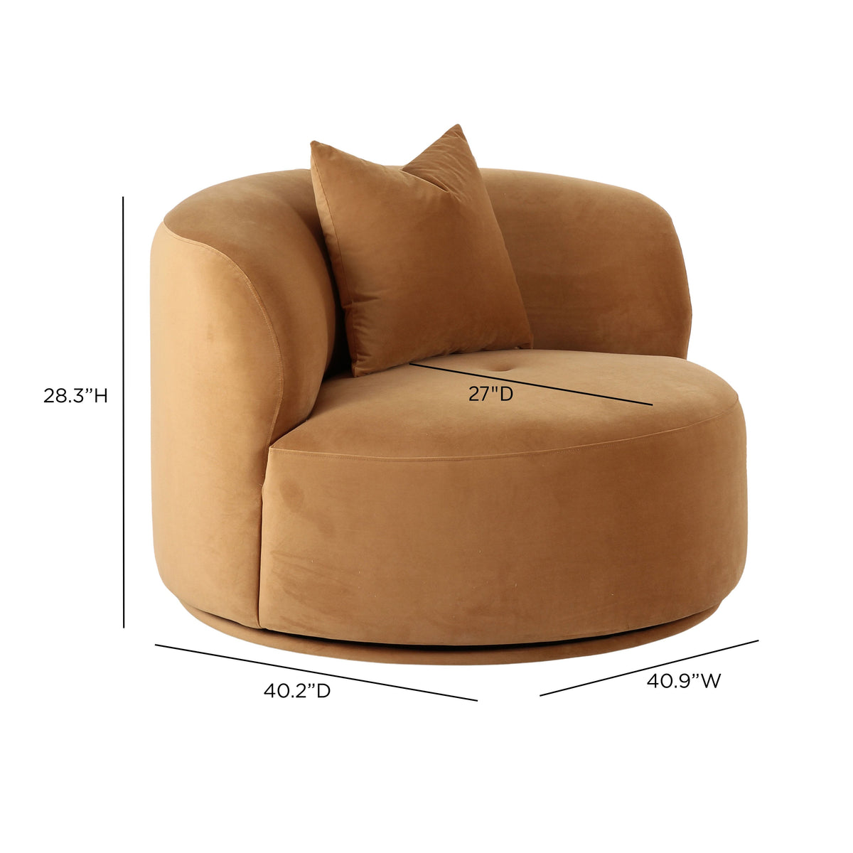 Fickle Swivel Accent Chair - TOV-S69473