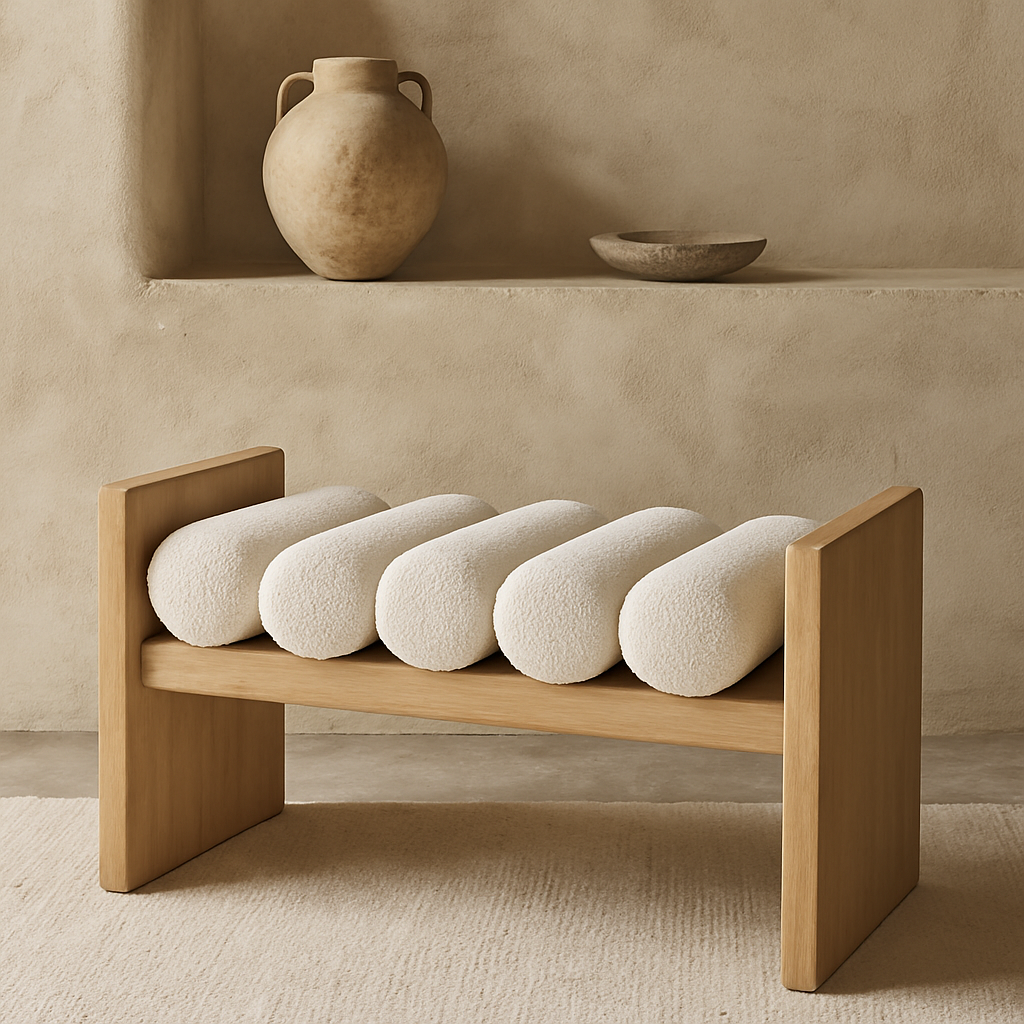 Contemporary Wood Accent Bench