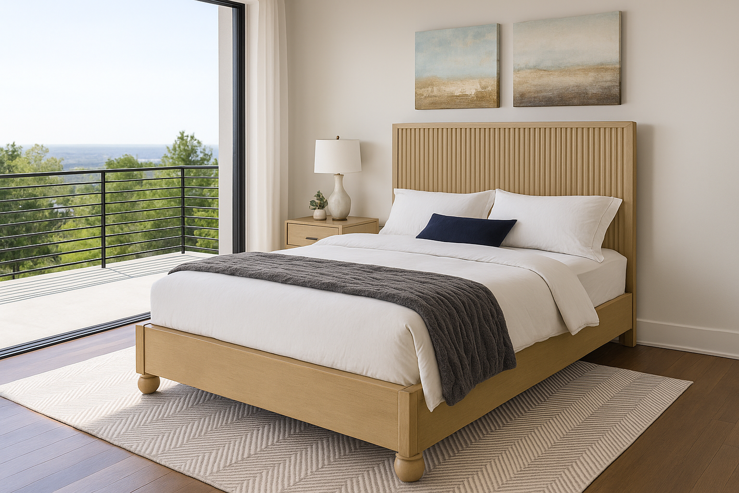 Queen Fluted Bed Frame