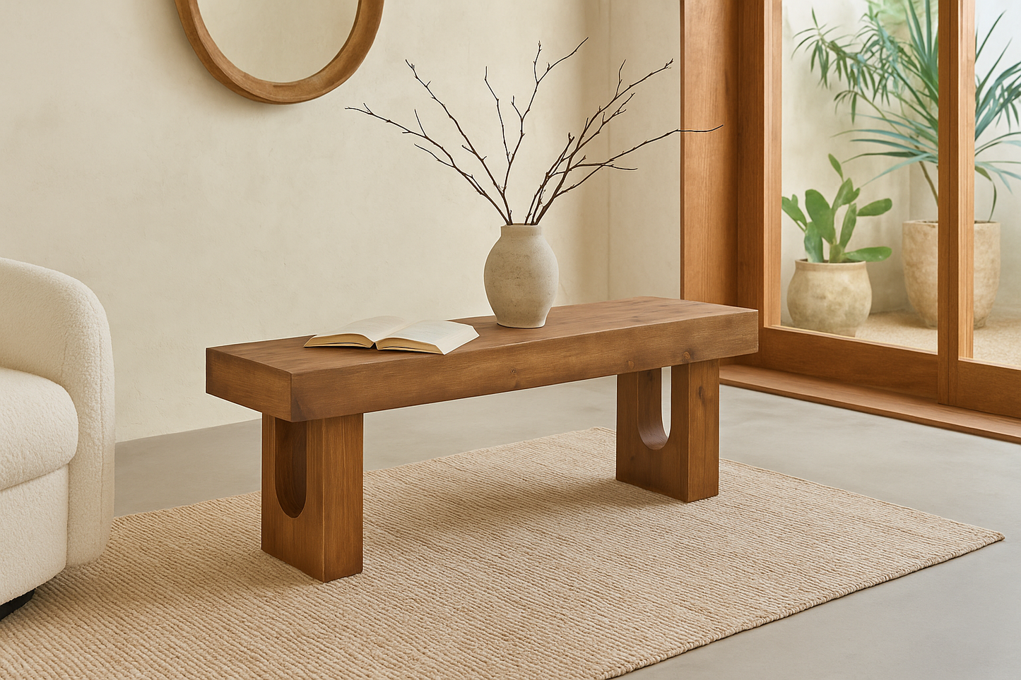 Solid Wood Accent Bench