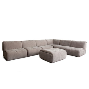 7 PC Sectional (1 Corner / 5 Armless Chair / 1 Ottoman)