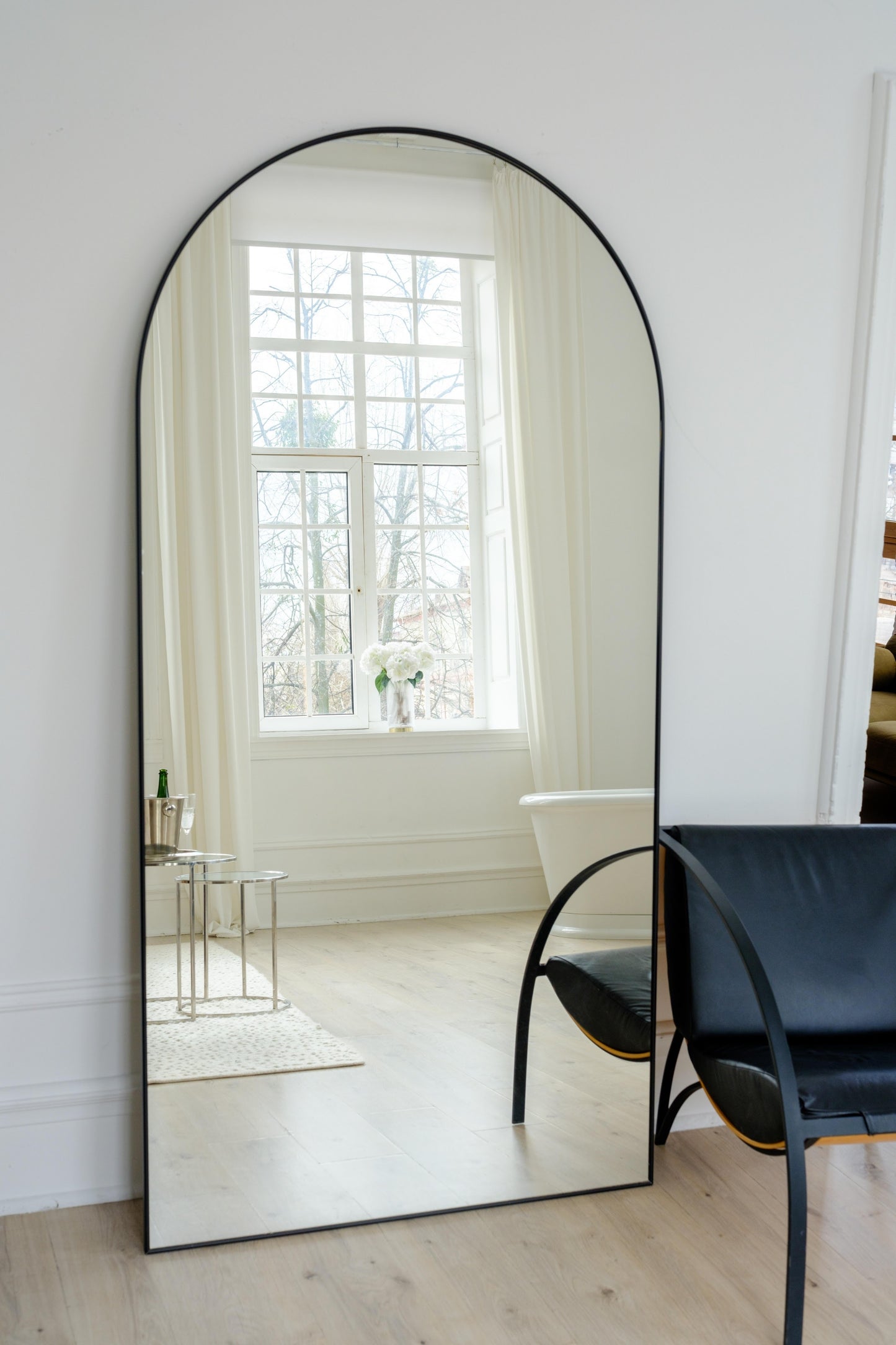 Oversized Arched Floor Mirror