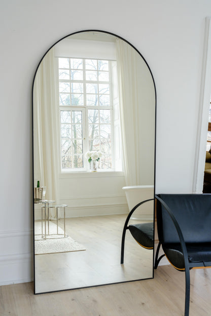 Oversized Arched Floor Mirror