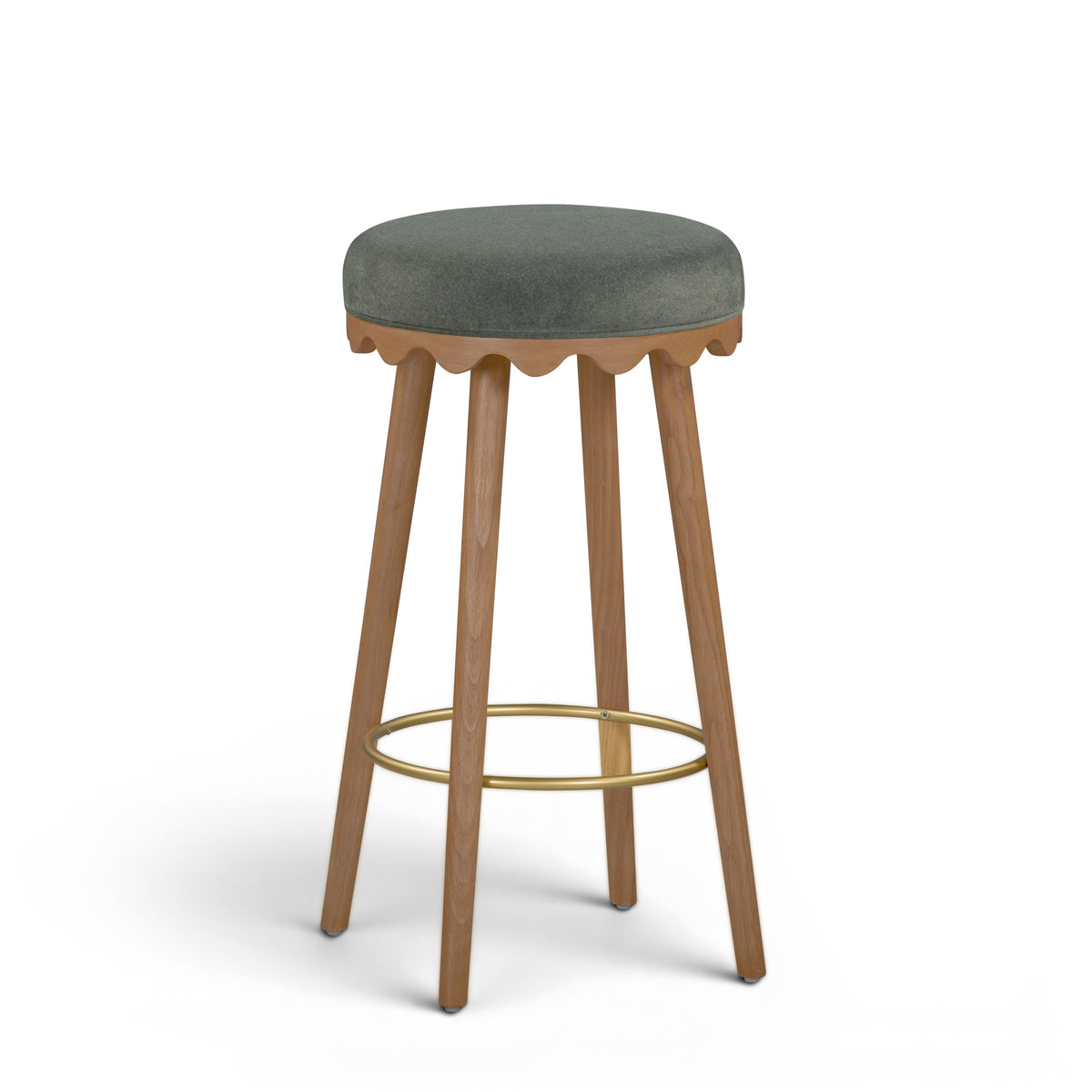 Oodle Performance Vegan Mohair Bar and Counter Stool - TOV-D54968