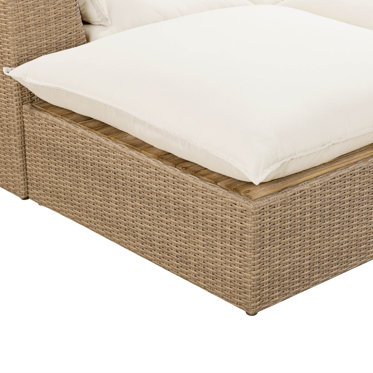 Cali 4-Piece Performance Fabric & Wicker Outdoor Sectional - REN-O12163-SEC