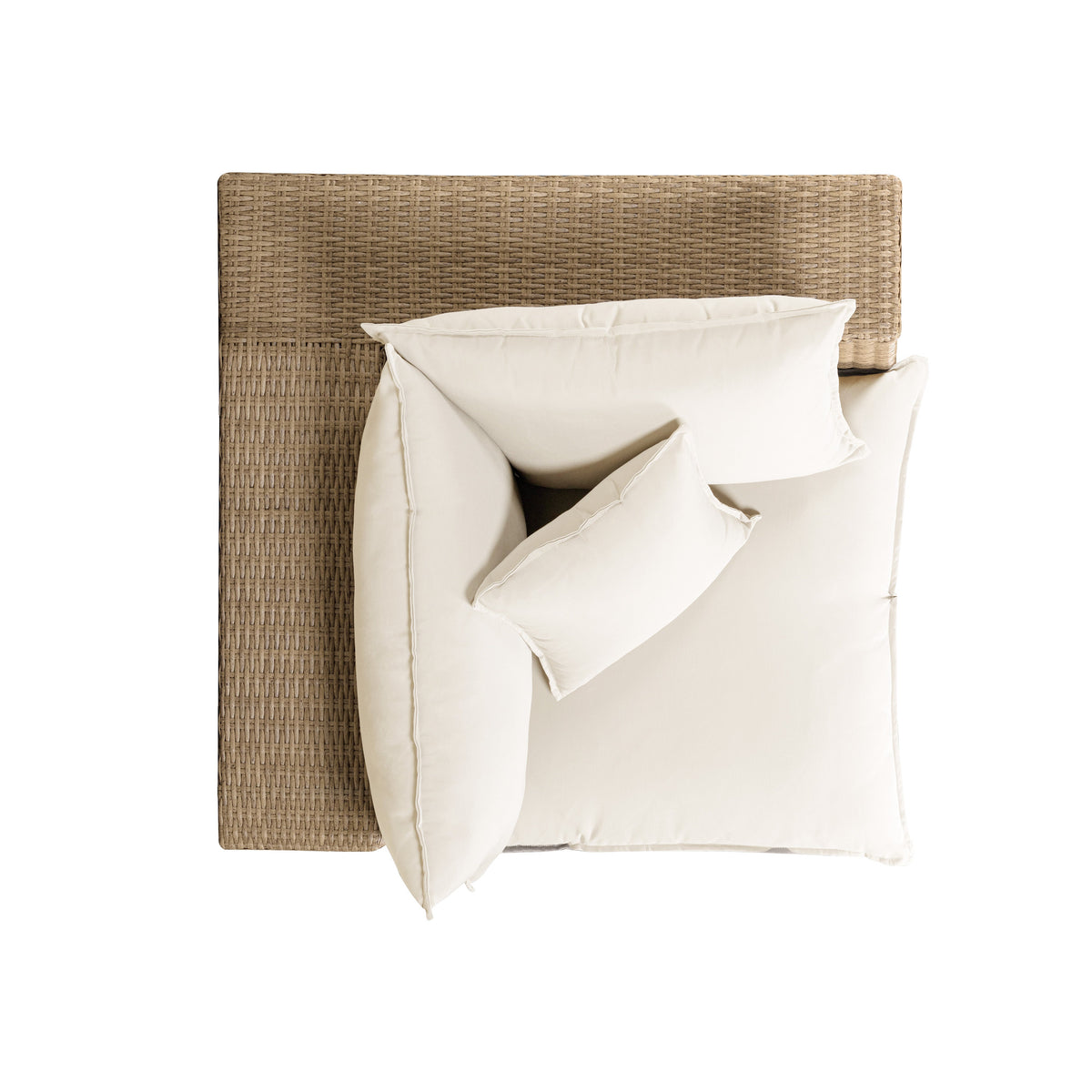 Cali Performance Fabric & Wicker Outdoor Corner Chair - REN-O12163-C