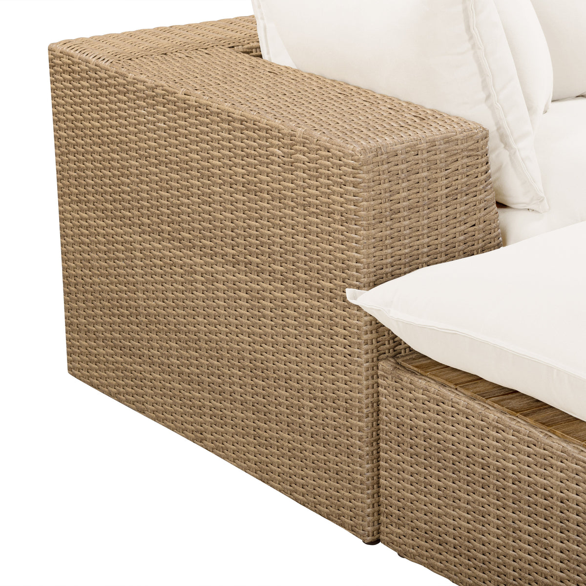 Cali 4-Piece Performance Fabric & Wicker Outdoor Sectional - REN-O12163-SEC