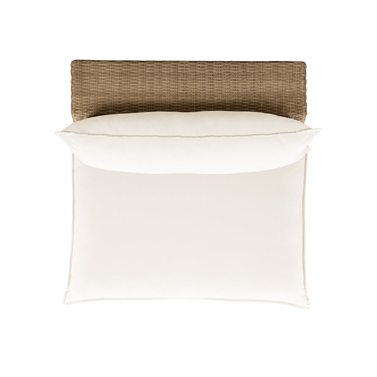 Cali Performance Fabric & Wicker Outdoor Armless Chair - REN-O12163-AC