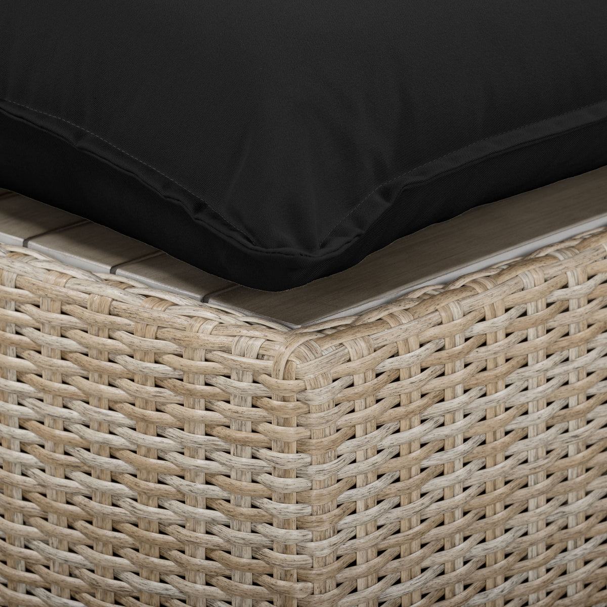 Cali Performance Fabric & Wicker Outdoor Ottoman - REN-O11244