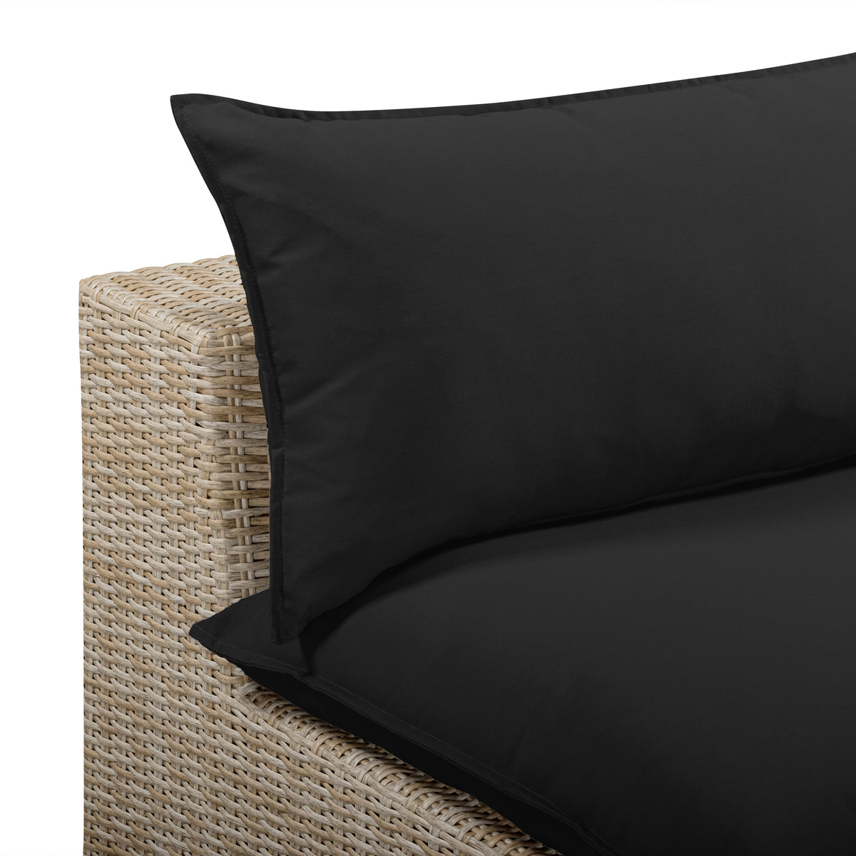 Cali Performance Fabric & Wicker Outdoor Armless Chair - REN-O11243-AC
