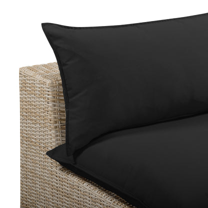 Cali Performance Fabric & Wicker Outdoor Armless Chair - REN-O11243-AC