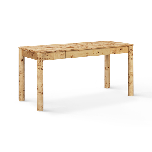 Berri Natural Burl 3-Drawer Work Desk - TOV-H54538
