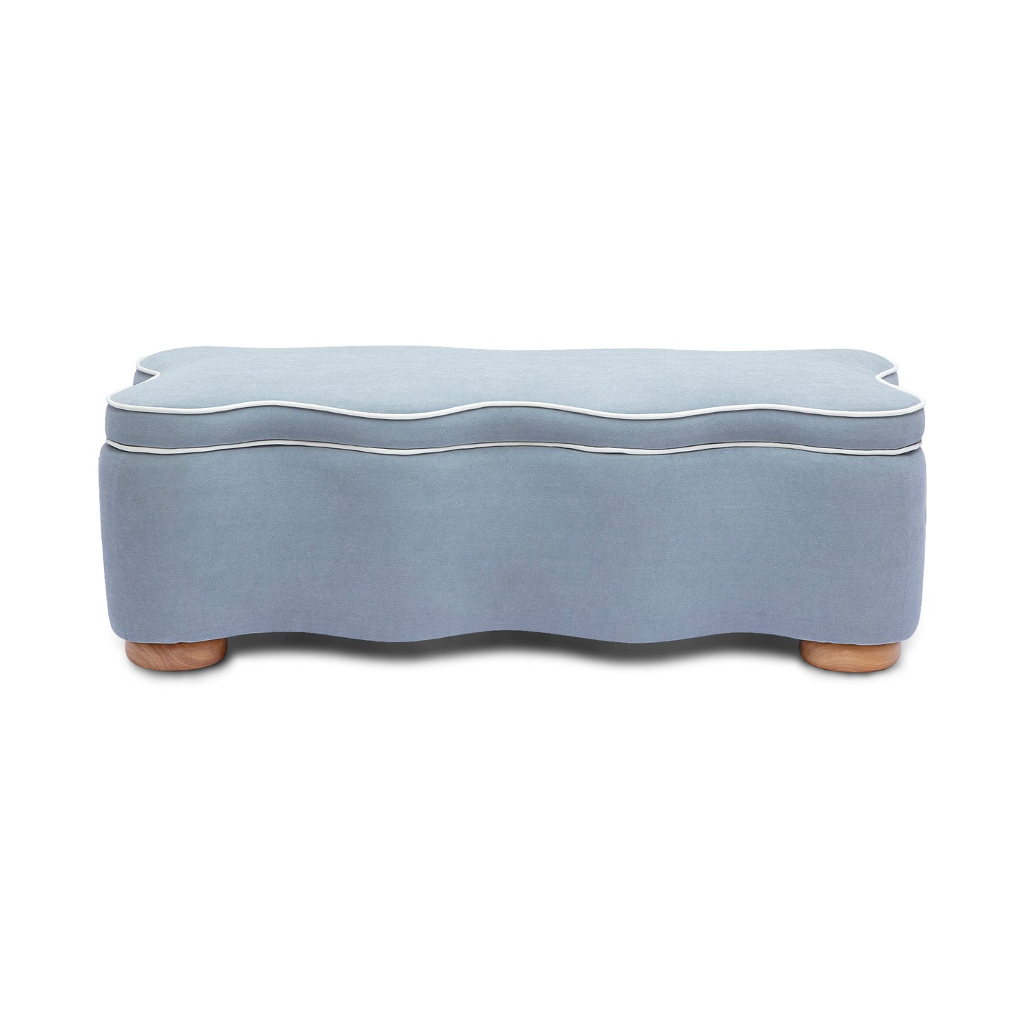 Thalia 48.5" Performance Velvet Storage Bench - Blue