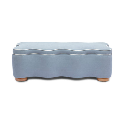 Thalia 48.5" Performance Velvet Storage Bench - Blue
