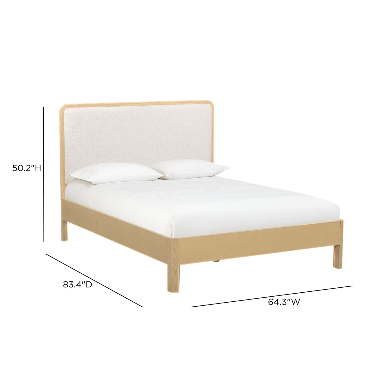 Rafaelle Natural Solid Ash Bed - TOV-B55025