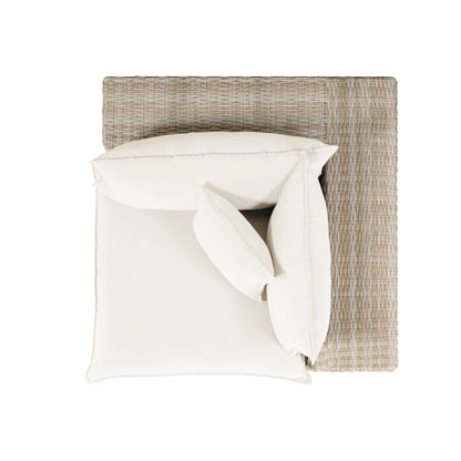 Cali Performance Fabric & Wicker Outdoor Corner Chair - REN-O11163-Corner