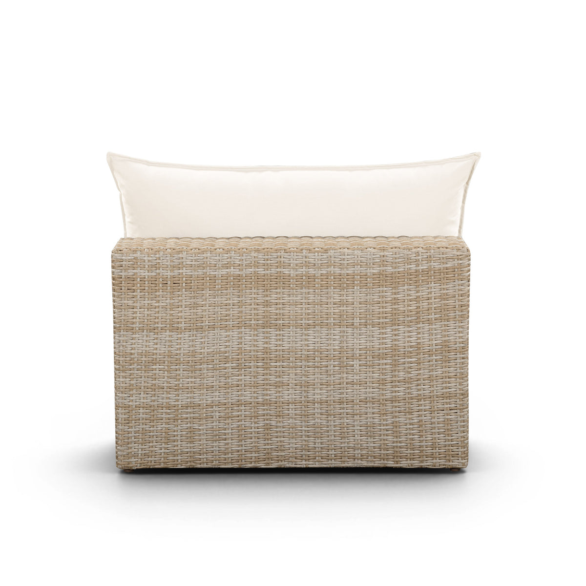 Cali Performance Fabric & Wicker Outdoor Armless Chair - REN-O11163-Armless Chair