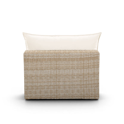 Cali Performance Fabric & Wicker Outdoor Armless Chair - REN-O11163-Armless Chair