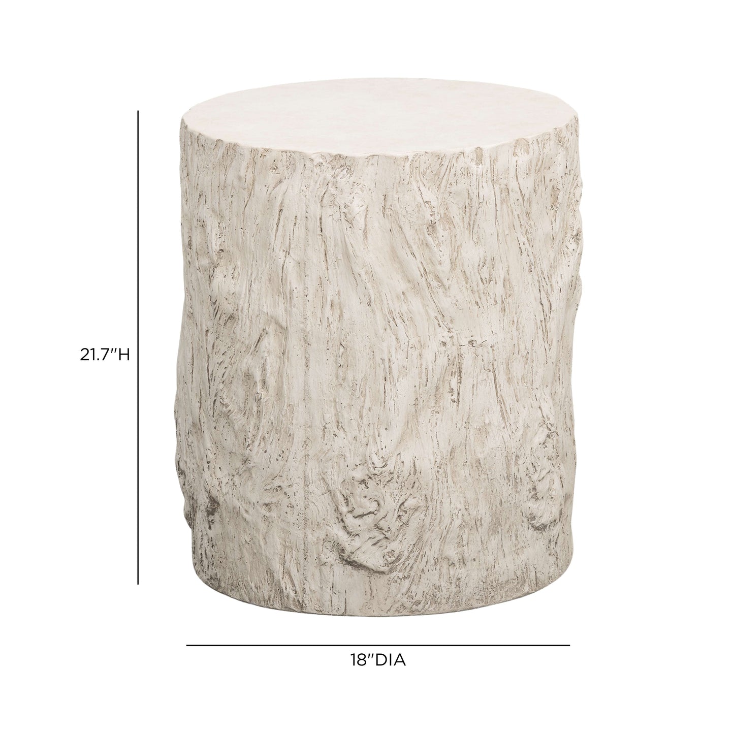 Fawn Driftwood Concrete Indoor/Outdoor Side Table