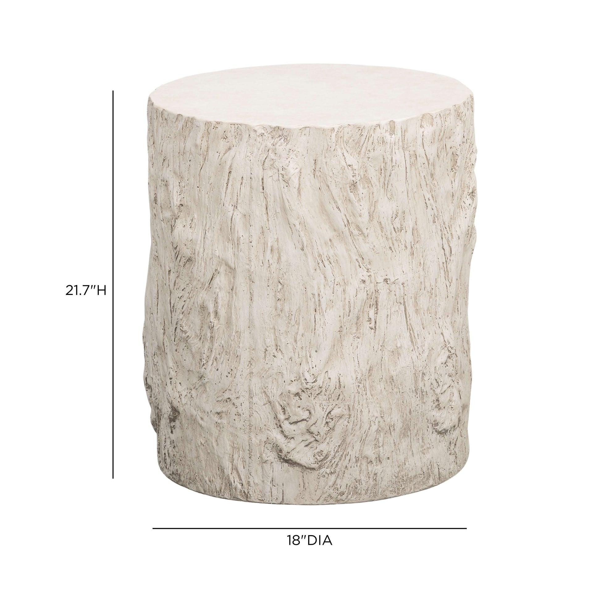 Fawn Driftwood Concrete Indoor/Outdoor Side Table