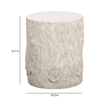 Fawn Driftwood Concrete Indoor/Outdoor Side Table