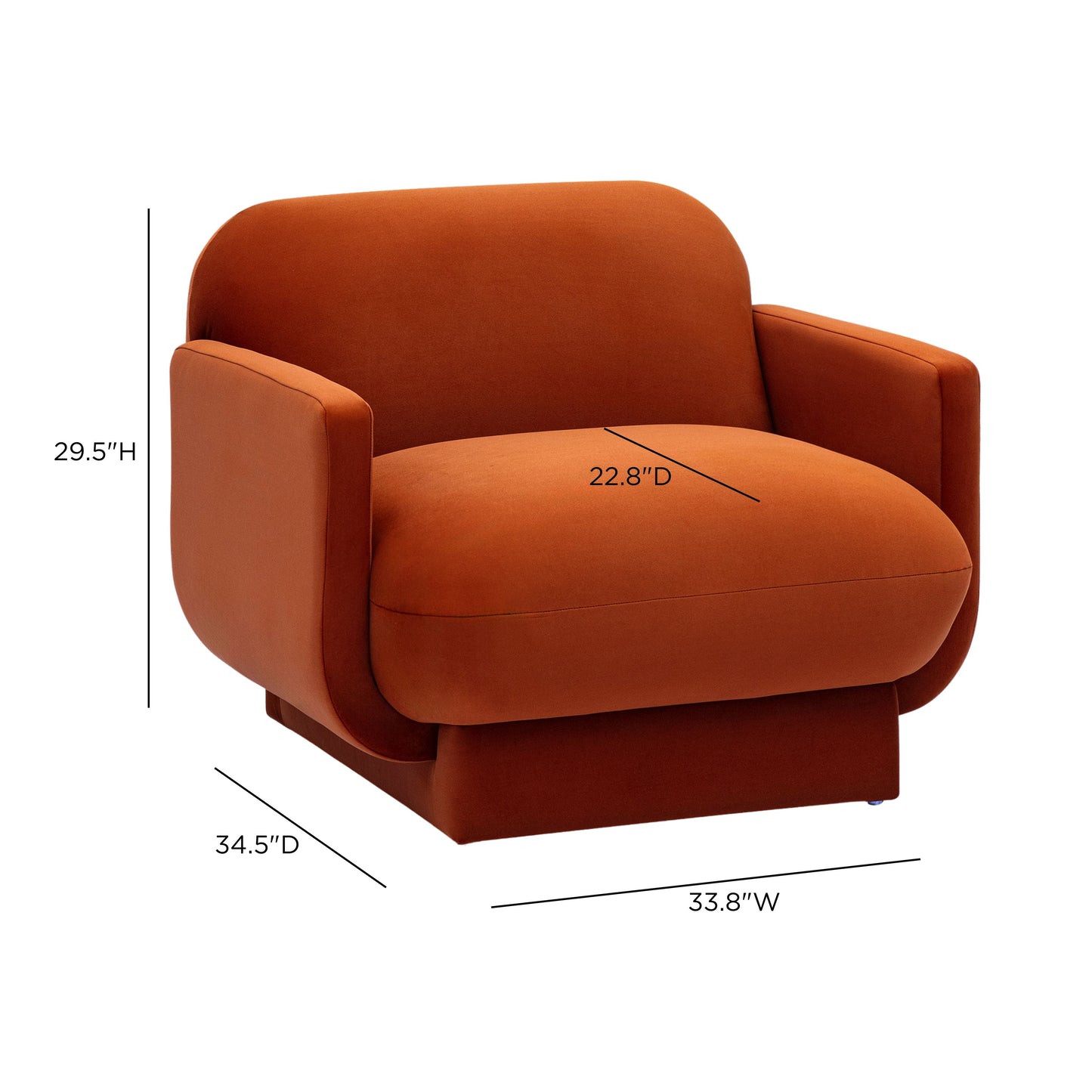 Azalea Performance Velvet Accent Chair