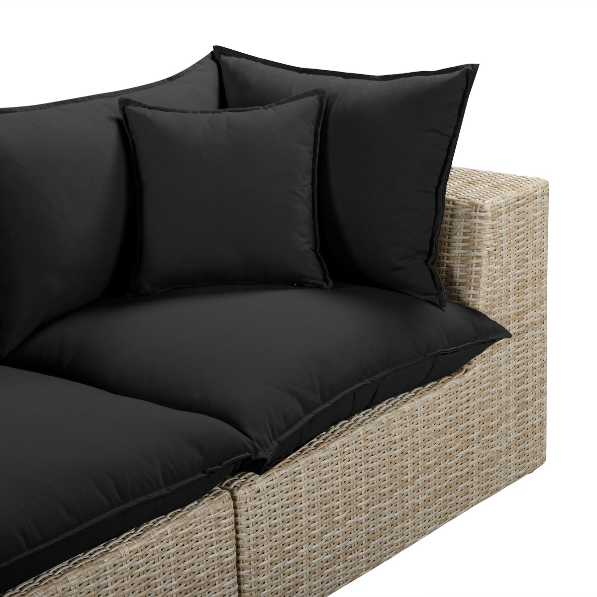 Cali 4-Piece Performance Fabric & Wicker Outdoor Sectional - REN-O11243-SEC