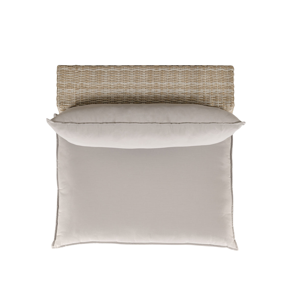 Cali Performance Fabric & Wicker Outdoor Armless Chair - REN-O11233-AC