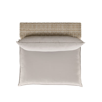 Cali Performance Fabric & Wicker Outdoor Armless Chair - REN-O11233-AC