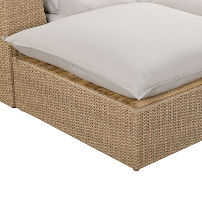 Cali 4-Piece Performance Fabric & Wicker Outdoor Sectional - REN-O12233-SEC
