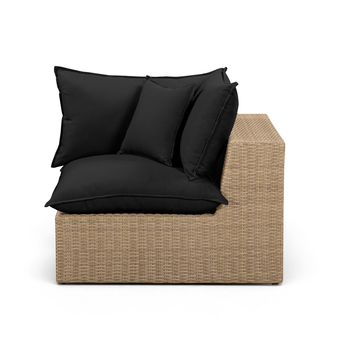 Cali Performance Fabric & Wicker Outdoor Corner Chair - REN-O12243-C